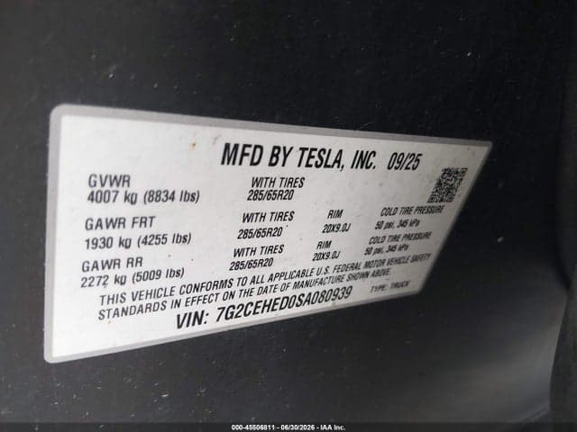 2025 TESLA CYBERTRUCK ALL-WHEEL DRIVE 9