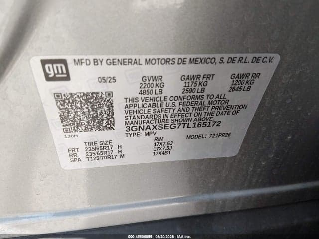 2026 CHEVROLET EQUINOX AWD ACTIV 9
