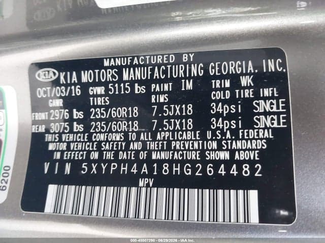 2017 KIA SORENTO 2.0T EX 9
