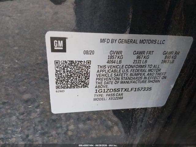 2020 CHEVROLET MALIBU FWD LT 9