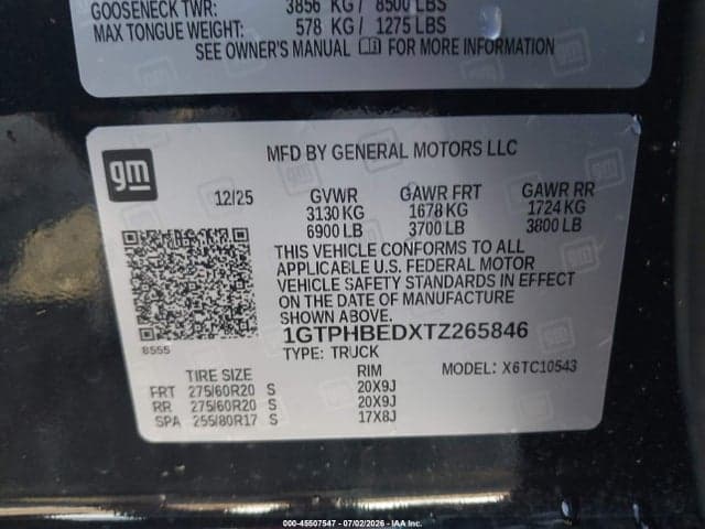 2026 GMC SIERRA 1500 , SHORT BED, SLE, RWD 8