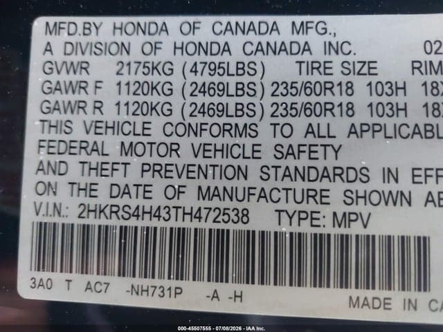2026 HONDA CR-V EX AWD 9
