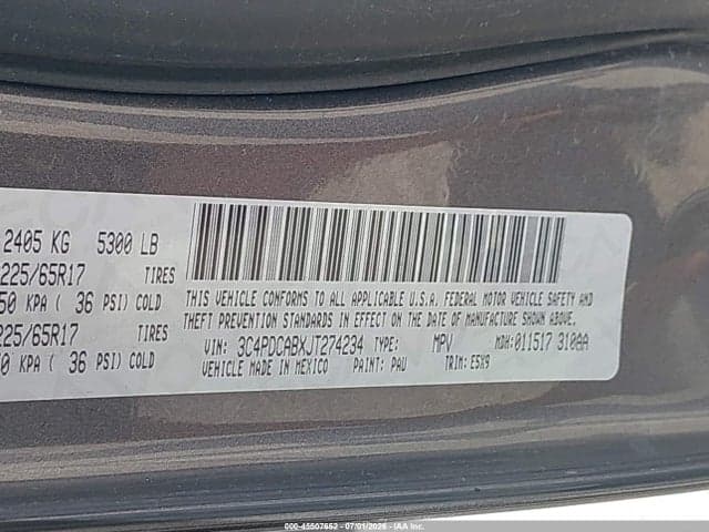 2018 DODGE JOURNEY SE 9