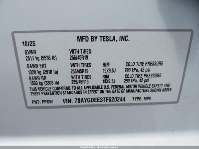 2026 TESLA MODEL Y 9