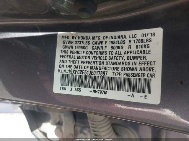 2018 HONDA CIVIC LX 9