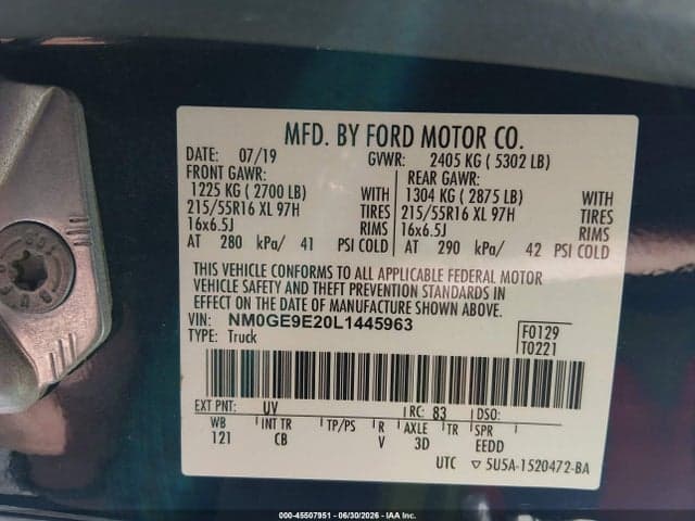 2020 FORD TRANSIT CONNECT XL PASSENGER 9