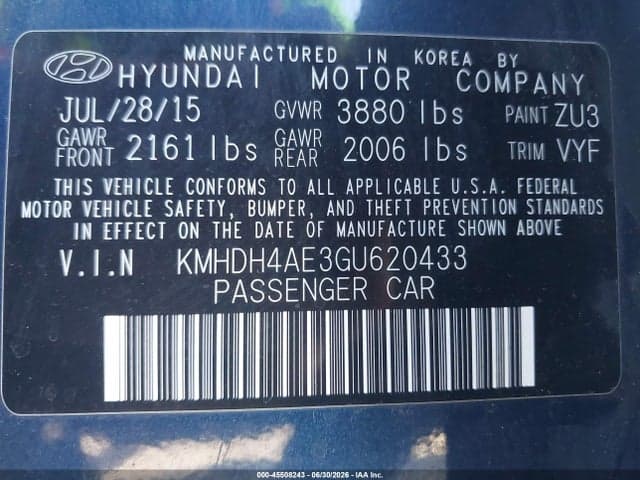 2016 HYUNDAI ELANTRA VALUE EDITION 9