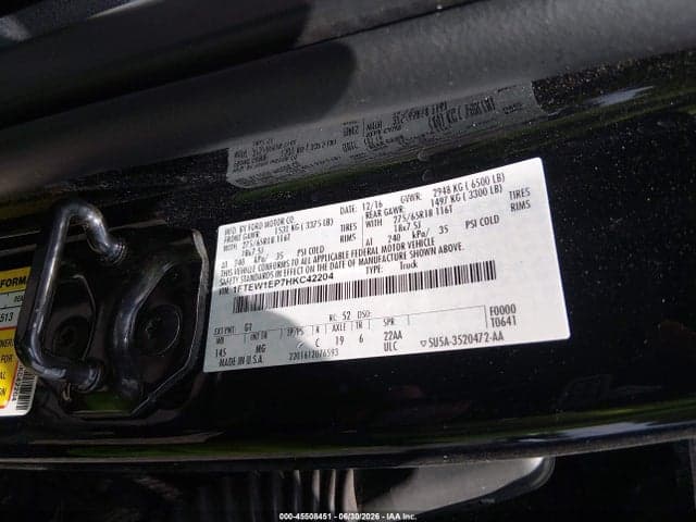2017 FORD F-150 LARIAT/XL/XLT 9