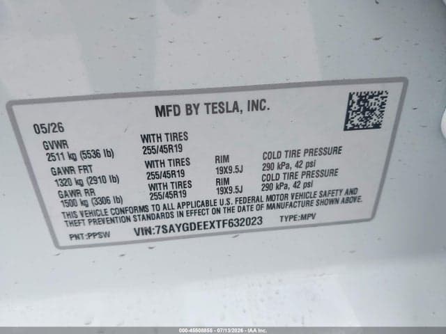 2026 TESLA MODEL Y ALL-WHEEL DRIVE/LONG RANGE LAUNCH SERIES/PREMIUM ALL-WHEEL DRIVE 9