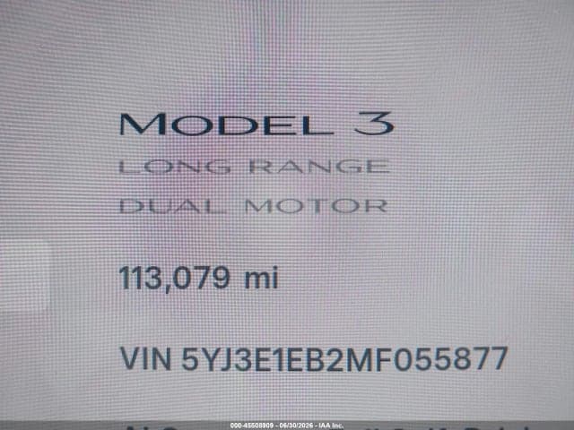 2021 TESLA MODEL 3 LONG RANGE DUAL MOTOR ALL-WHEEL DRIVE 15