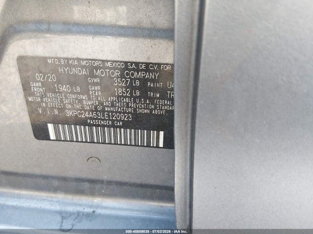 2020 HYUNDAI ACCENT SE 9