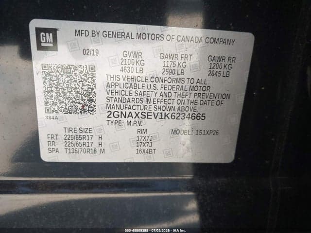 2019 CHEVROLET EQUINOX LS 15