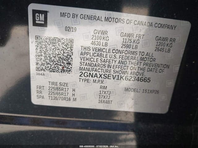 2019 CHEVROLET EQUINOX LS 9