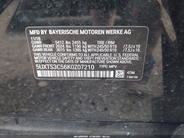 2019 BMW X3 M40I 9