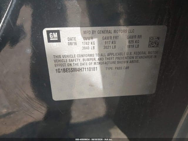 2017 CHEVROLET CRUZE LT AUTO 9