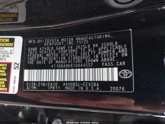 2026 TOYOTA CAMRY SE 9