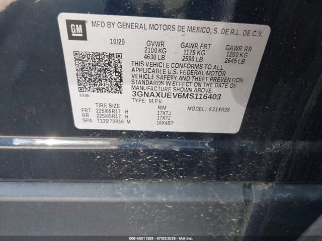 2021 CHEVROLET EQUINOX AWD LT 9