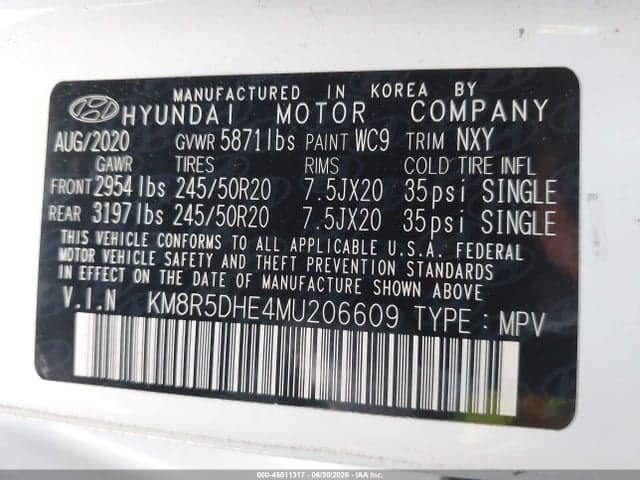 2021 HYUNDAI PALISADE LIMITED 9