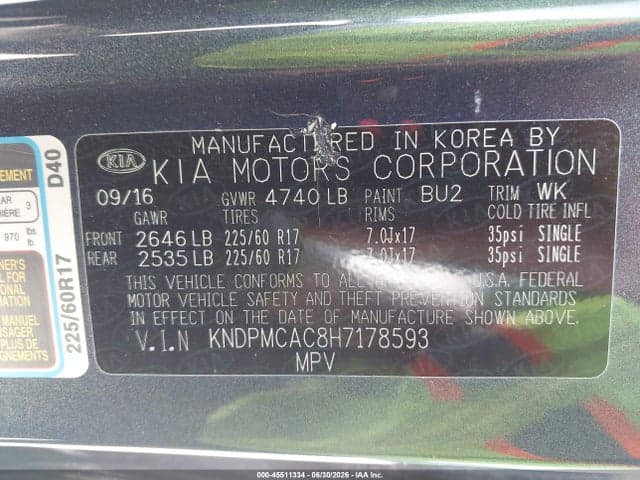 2017 KIA SPORTAGE LX 9