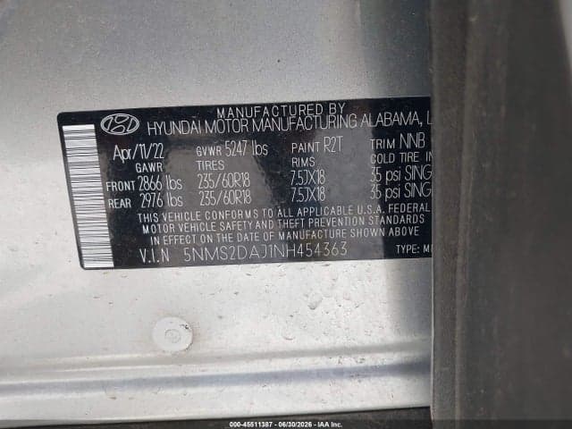 2022 HYUNDAI SANTA FE SEL 9