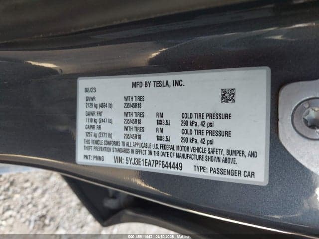 2023 TESLA MODEL 3 REAR-WHEEL DRIVE 9