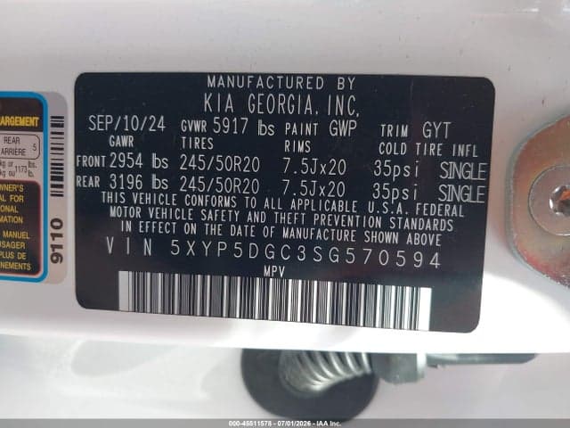2025 KIA TELLURIDE SX PRESTIGE 9