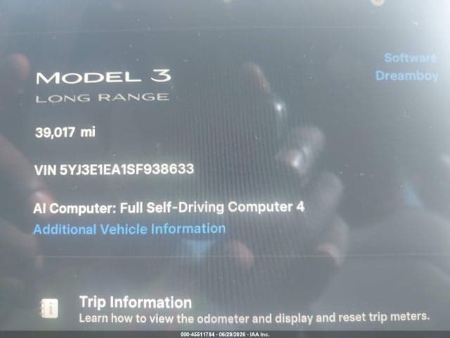 2025 TESLA MODEL 3 LONG RANGE REAR-WHEEL DRIVE/STANDARD REAR-WHEEL DRIVE 7