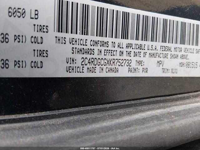 2019 DODGE GRAND CARAVAN SXT 9