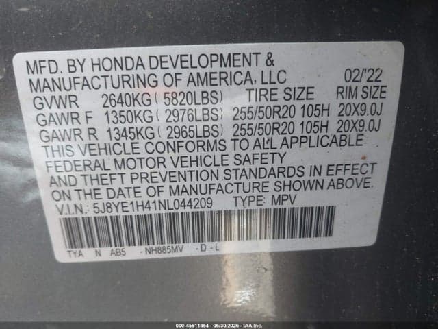 2022 ACURA MDX TECHNOLOGY PACKAGE 9