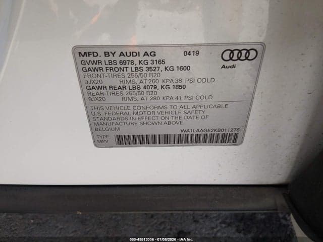 2019 AUDI E-TRON PREMIUM PLUS 9