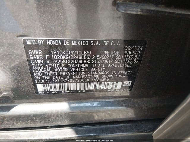 2025 HONDA HR-V 2WD EX-L 9