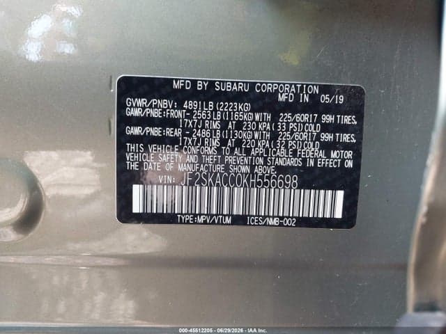 2019 SUBARU FORESTER 9