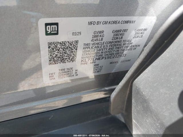 2025 CHEVROLET TRAX FWD LT 9