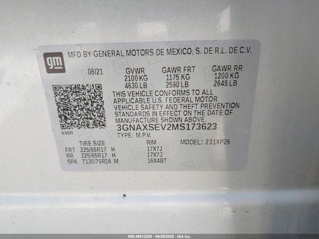 2021 CHEVROLET EQUINOX AWD LS 9