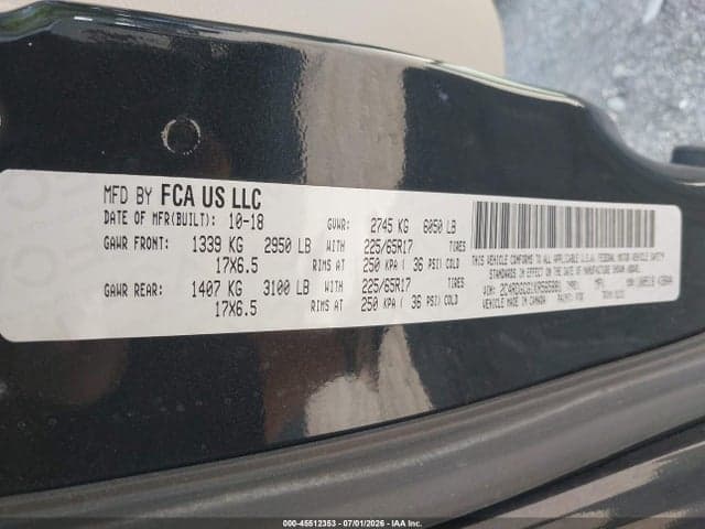 2019 DODGE GRAND CARAVAN SXT 9