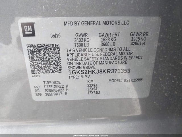 2019 GMC YUKON XL DENALI 9