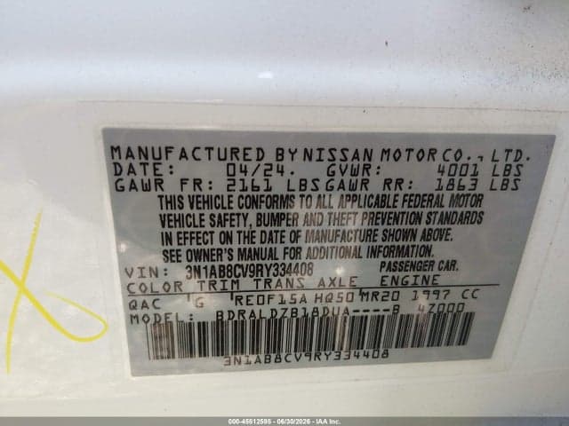 2024 NISSAN SENTRA SV XTRONIC CVT 9