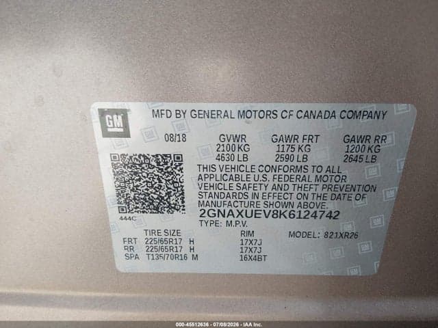 2019 CHEVROLET EQUINOX LT 9