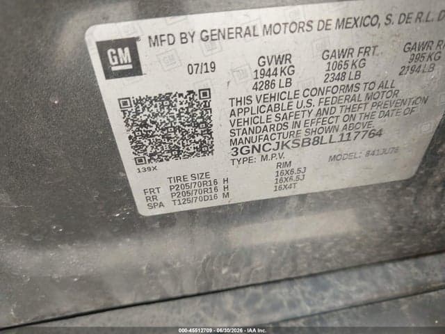 2020 CHEVROLET TRAX FWD LS 9