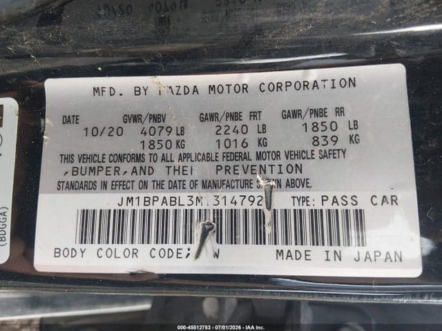 2021 MAZDA MAZDA3 SELECT 9