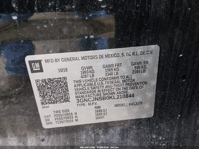 2019 CHEVROLET TRAX LS 9