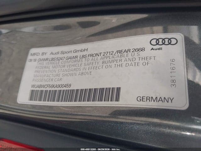 2019 AUDI RS 5 2.9T 9