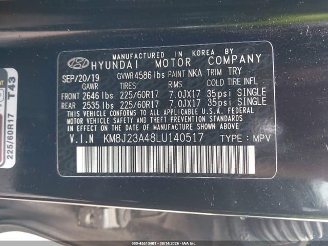 2020 HYUNDAI TUCSON SE 9