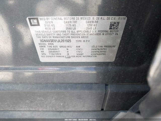 2018 CHEVROLET EQUINOX LT 9