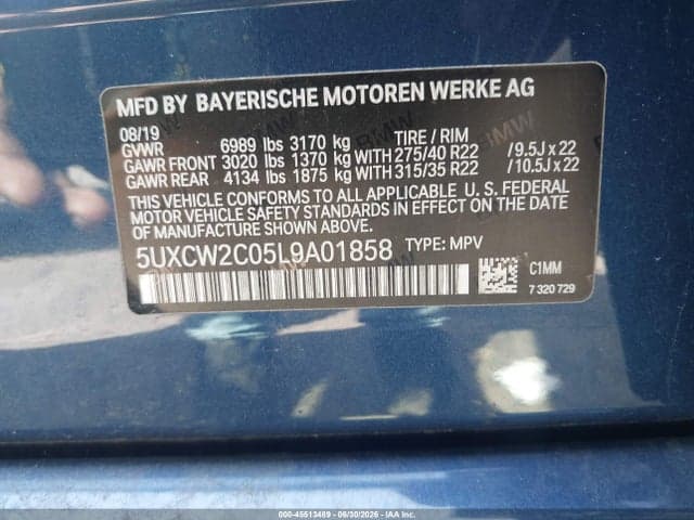 2020 BMW X7 XDRIVE40I 9