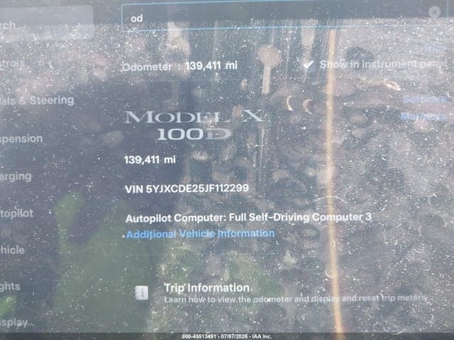 2018 TESLA MODEL X 100D/75D/P100D 7