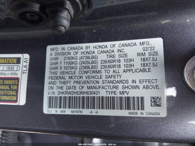 2022 HONDA CR-V AWD EX 9