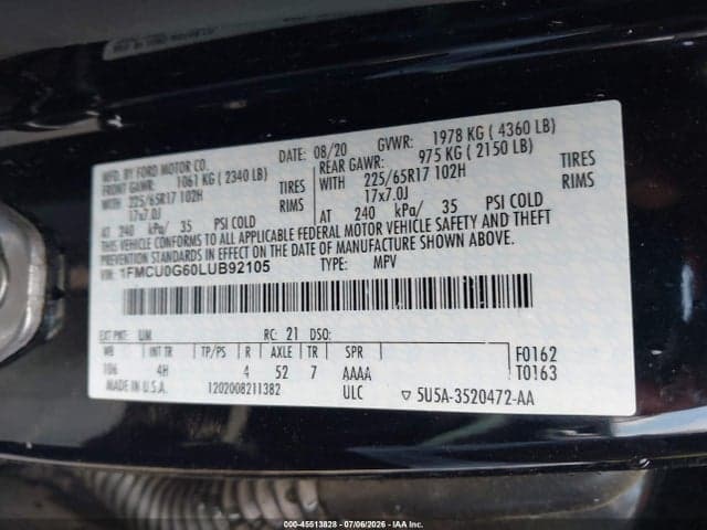 2020 FORD ESCAPE SE 9