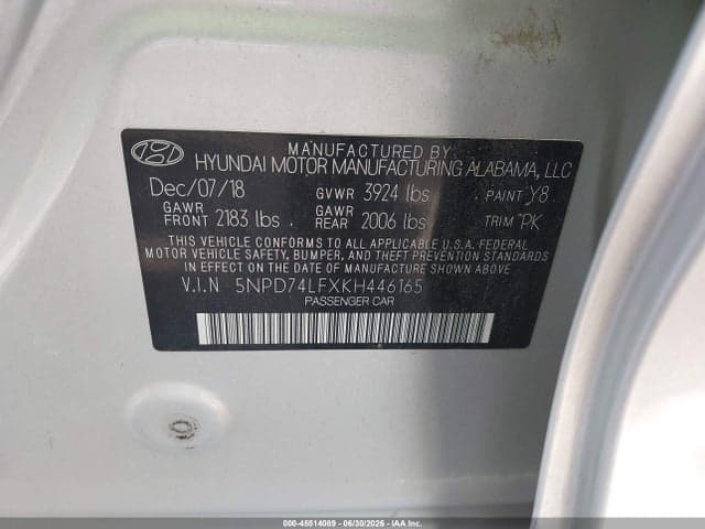 2019 HYUNDAI ELANTRA SE 9