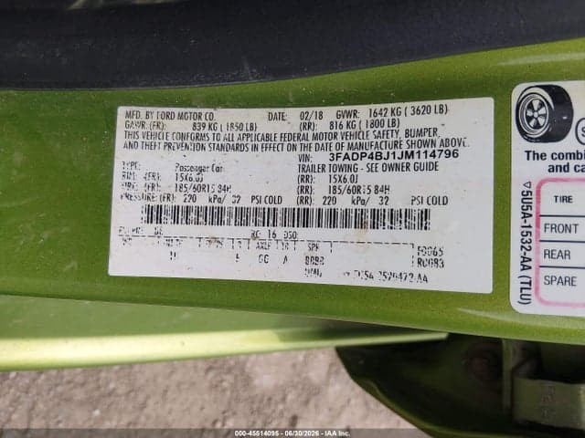 2018 FORD FIESTA SE 9